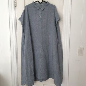 apuntob a.b Italian Linen Gingham Summer Dress